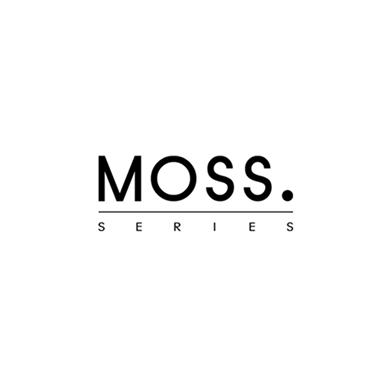 Logo di MOSS. SERIES, caratterizzato da un design elegante e moderno con una tipografia minimalista che rappresenta un brand innovativo.